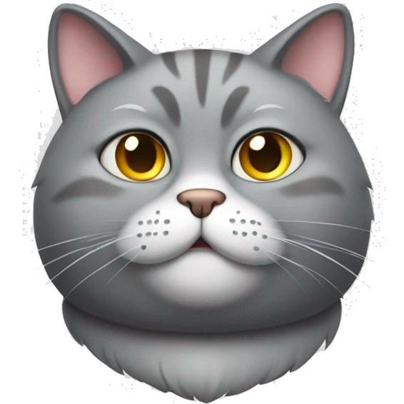 grey fat cat emoji