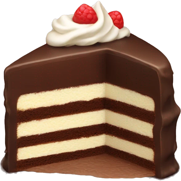 Chocolate cake ( slice ) emoji