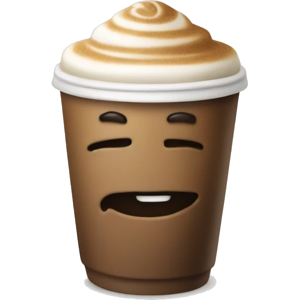 Coffee with a straw emoji