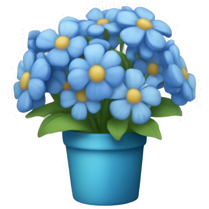 Small blue flower bouquet emoji