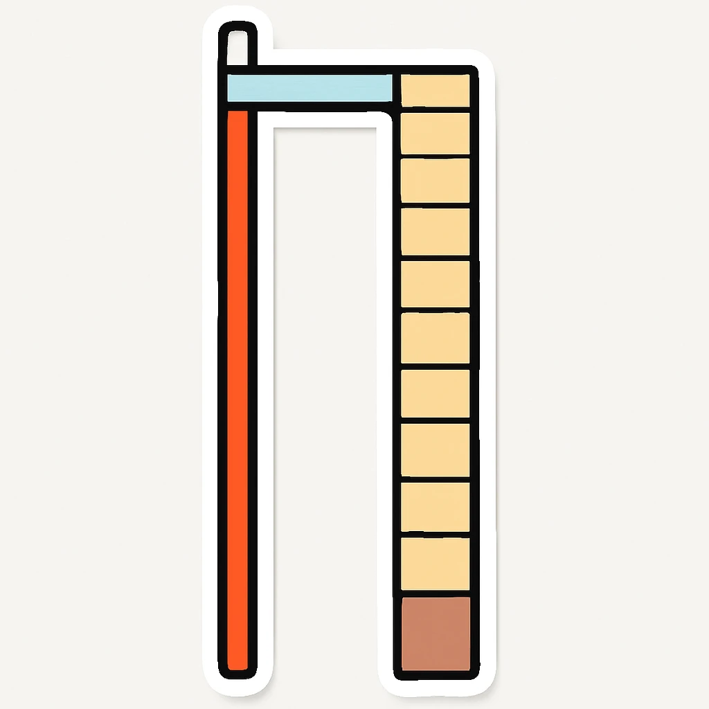 Make the brick wall appear very narrow, as if viewed directly from the side in profile. Keep the sticker style. emoji