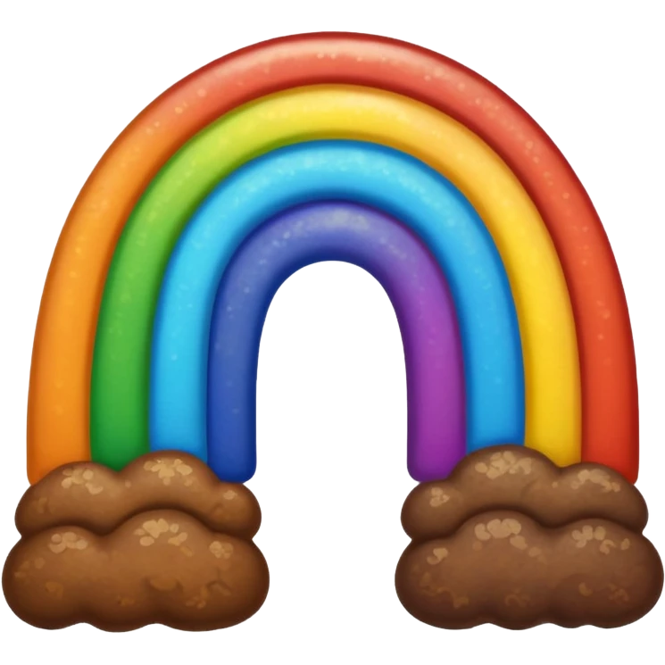 poop throwing rainbow emoji