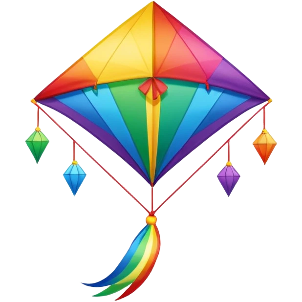 rainbow kite emoji