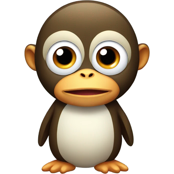Penguin monkey emoji