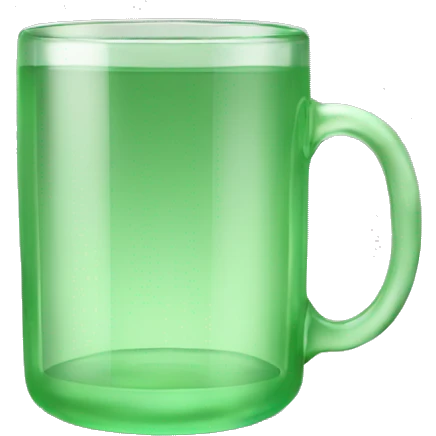 Light green transparent glass mug emoji
