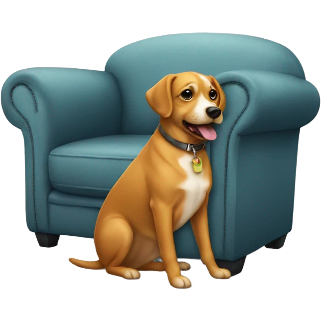 Dog on furniture  emoji