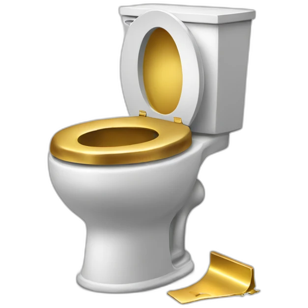 Broken golden toilet emoji