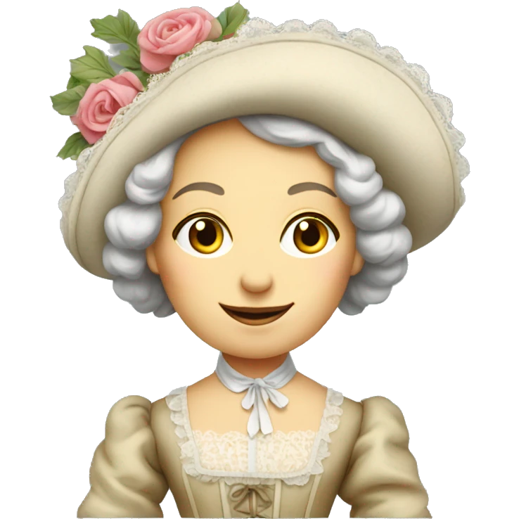 18th century Swiss lady in dress emoji