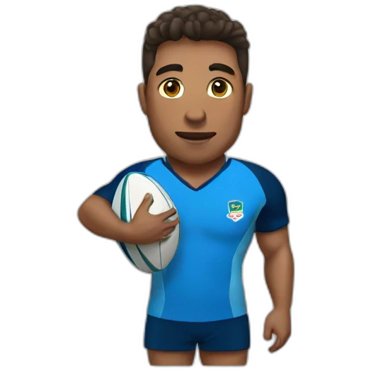 rugby player emoji