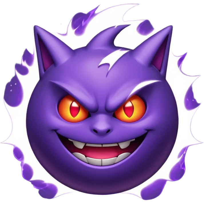 Scary gengar with purple energy ball emoji