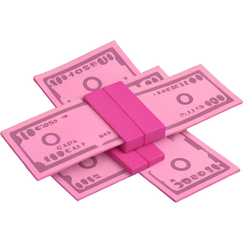 pink cash emoji