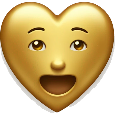 Golden heart emoji