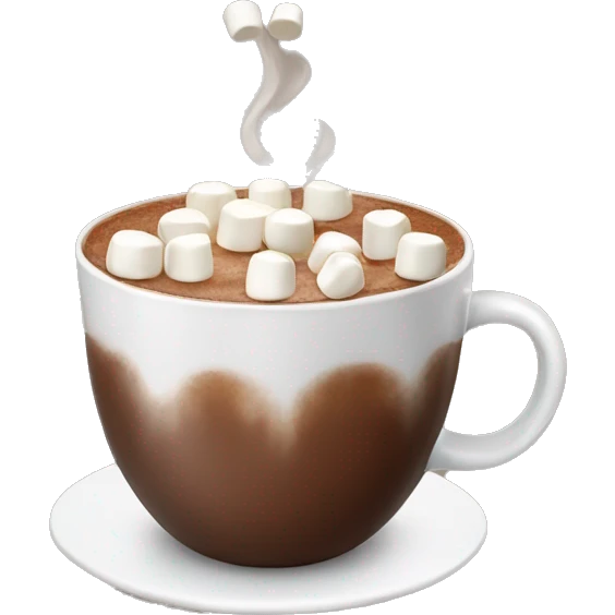 Hot chocolate with marshmallows  emoji