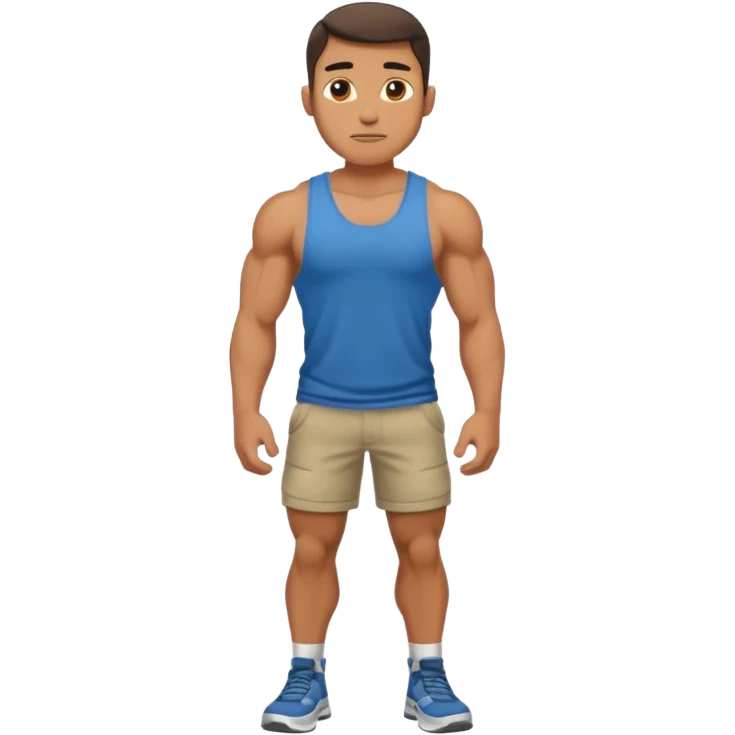 naked very muscular male full body emoji