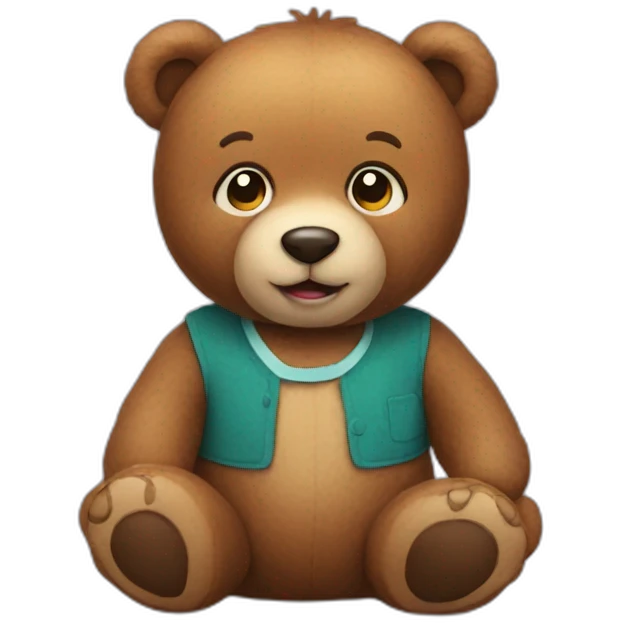 Smart teddy bear emoji