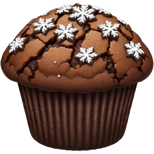 dark brown chocolate muffin emoji