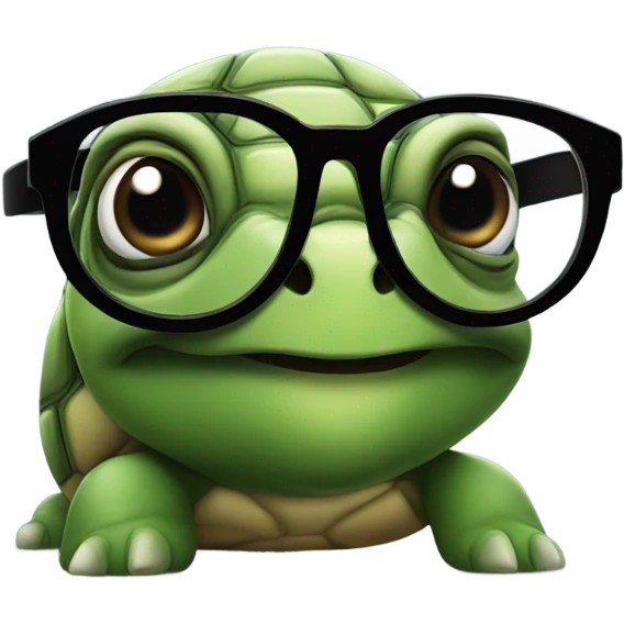 turtle with glasses emoji
