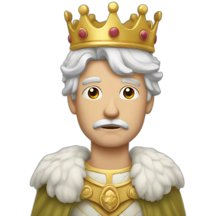 King white tired emoji