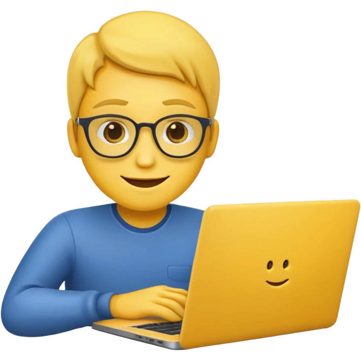 programmer emoji with laptop, lost in thought emoji