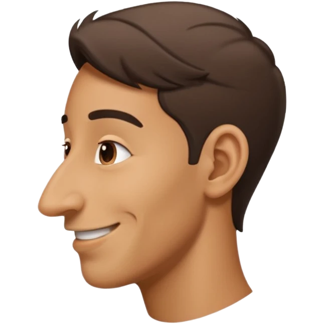  big nose, side view emoji