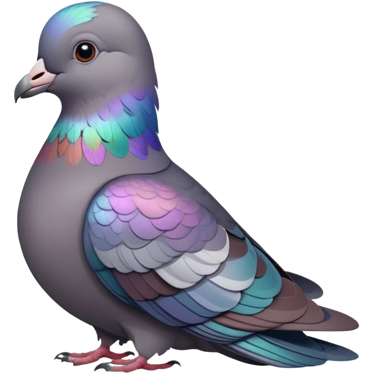 gray pigeon with iridescent neck emoji