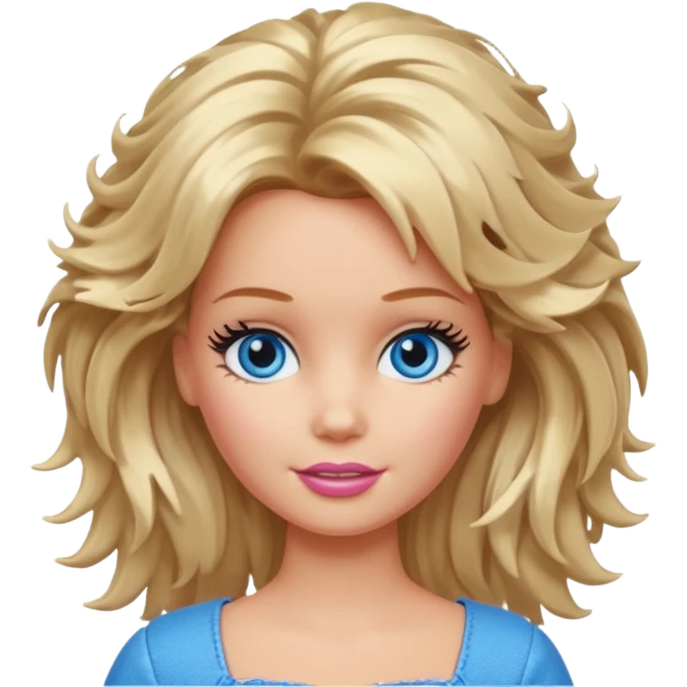 Barbie with messy hair emoji