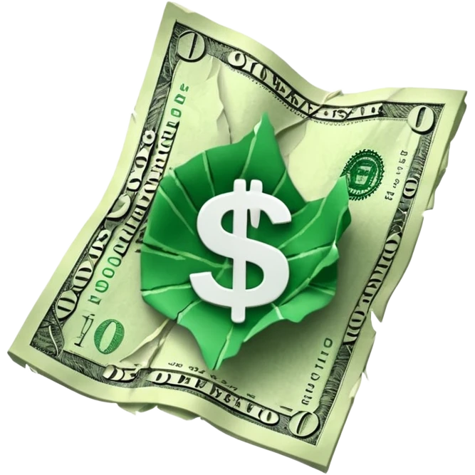 Falling value of the dollar emoji