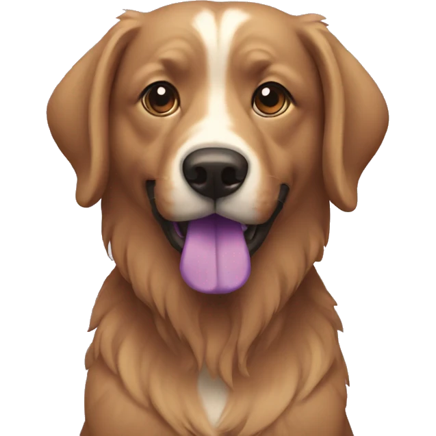 a purple dog emoji