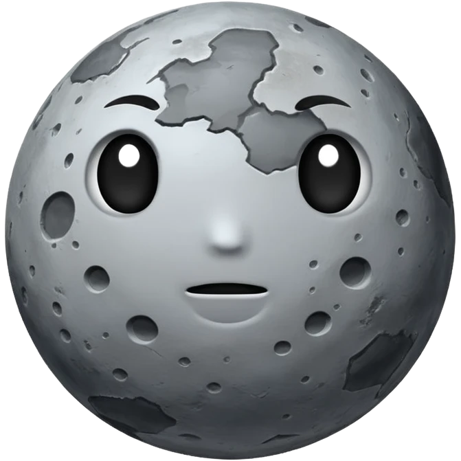 Realistic planet Mercury emoji