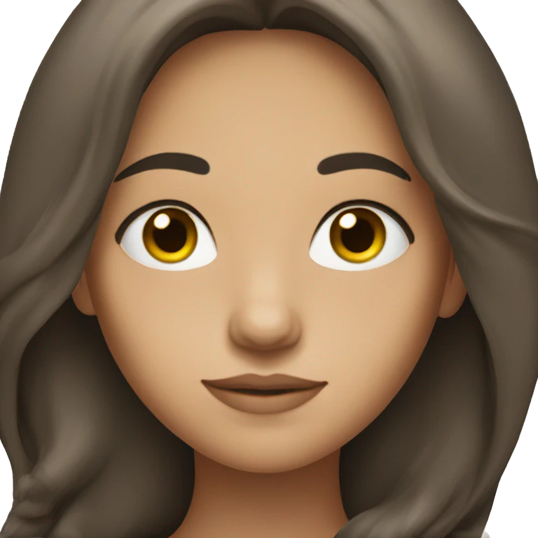 Brunette girl with long hair  emoji