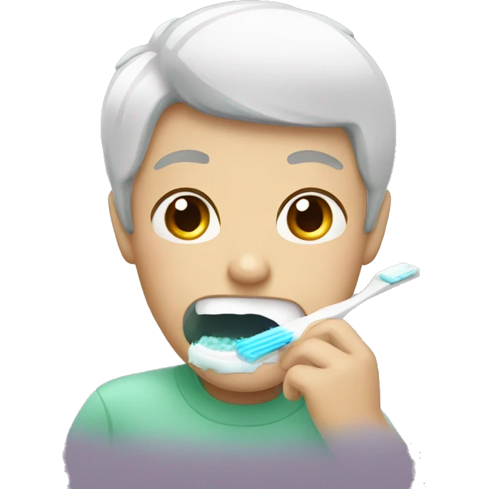 brushing teeth emoji