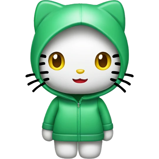 hellokitty green color emoji