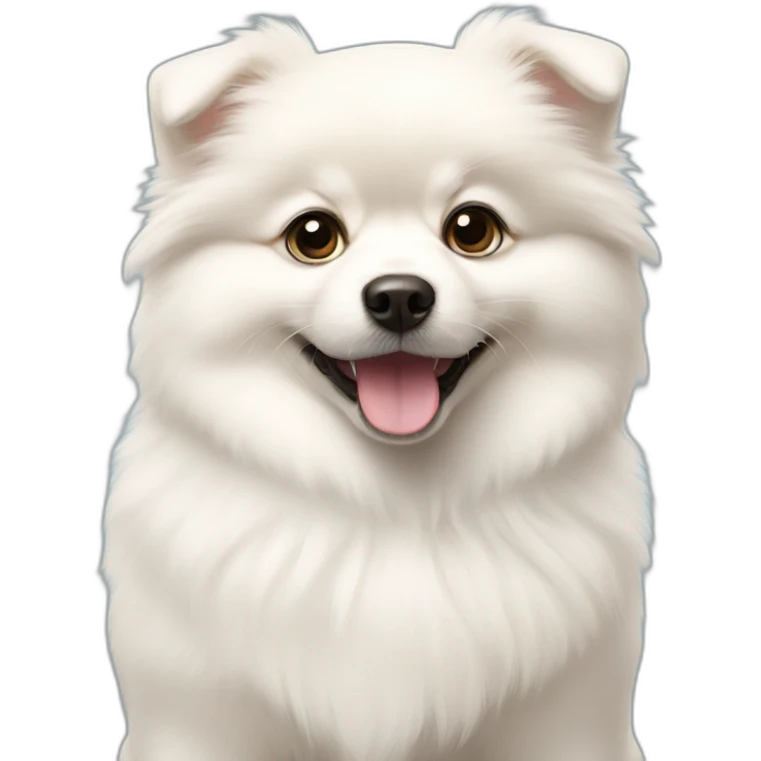 white Pomeranian puppy emoji
