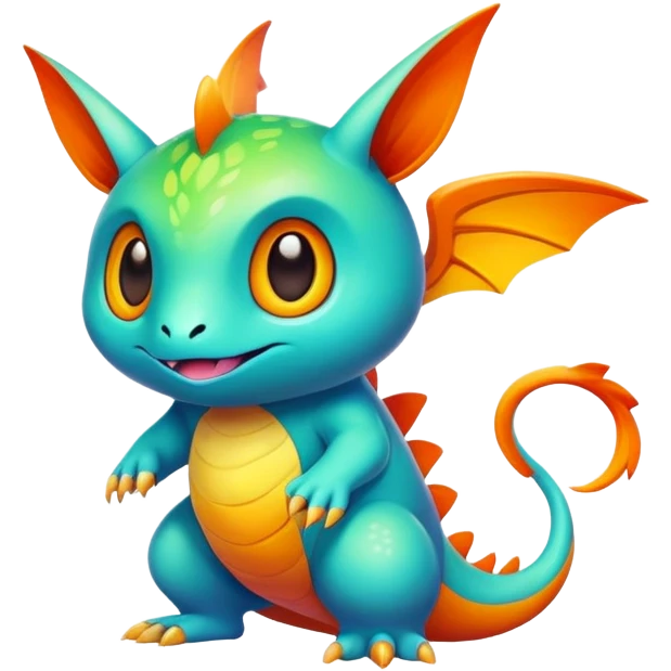 Randomly-colored Fakémon-creature emoji