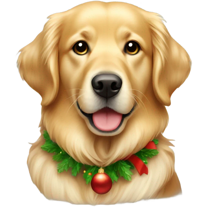 Christmas golden retrievers  emoji