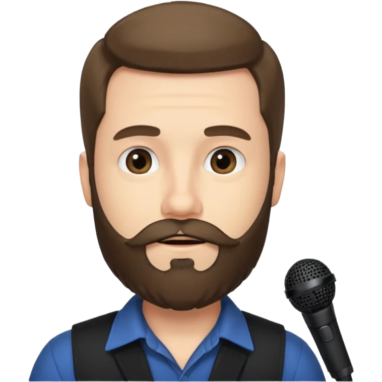 The weeked – beard, late 30s, holding microphone emoji
