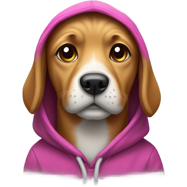 Dog wearing hoodie emoji