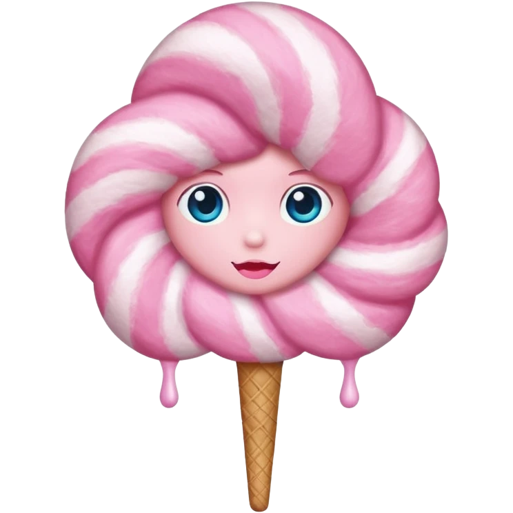 Create a cotton candy emoji without a face emoji