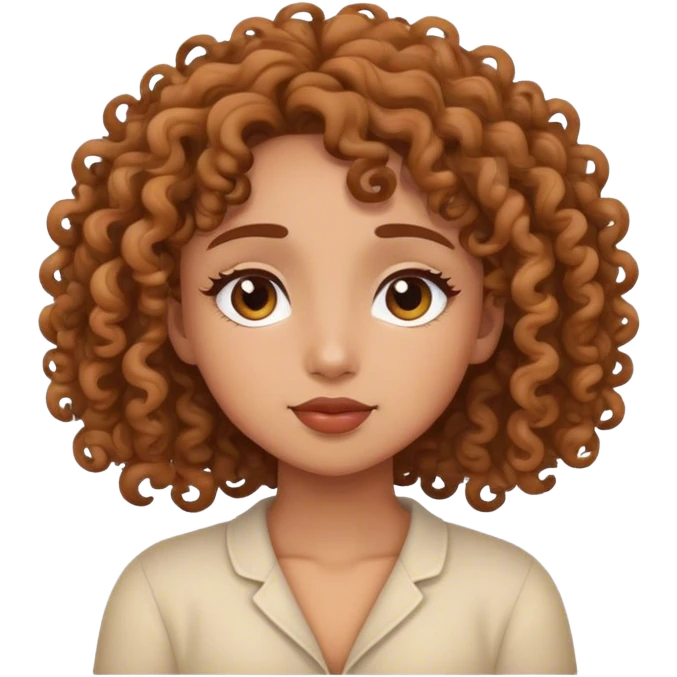medium skin tone curly hair girl dreaming  emoji