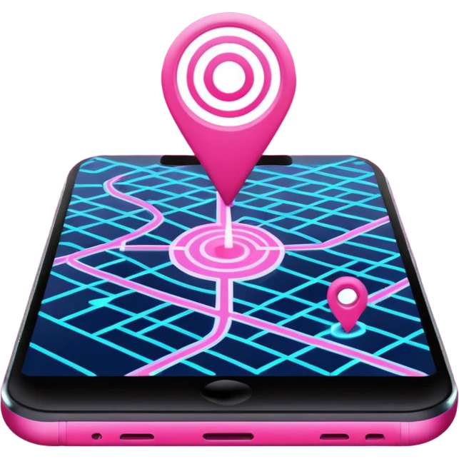 pink gps map lines emoji