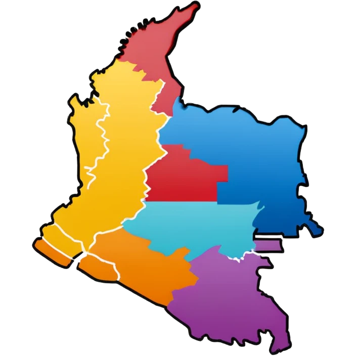 mapa colombia regiones emoji
