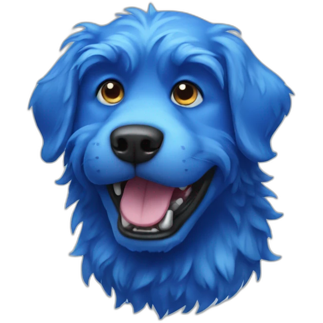 blue monster dog emoji