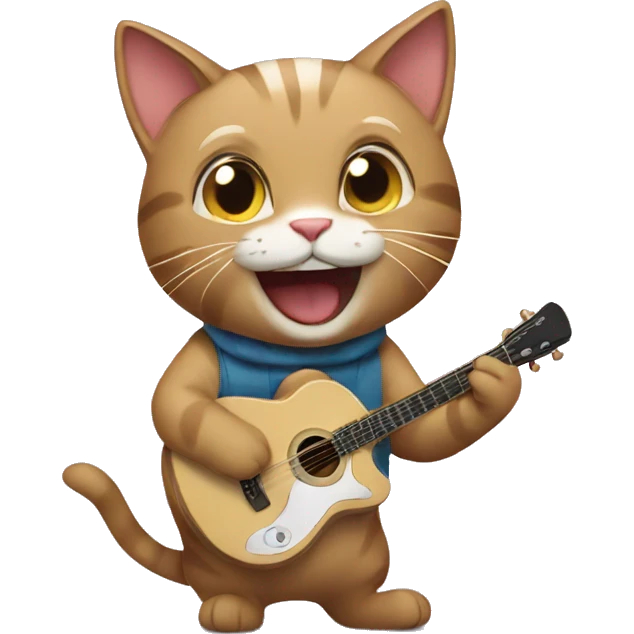 cat singing emoji