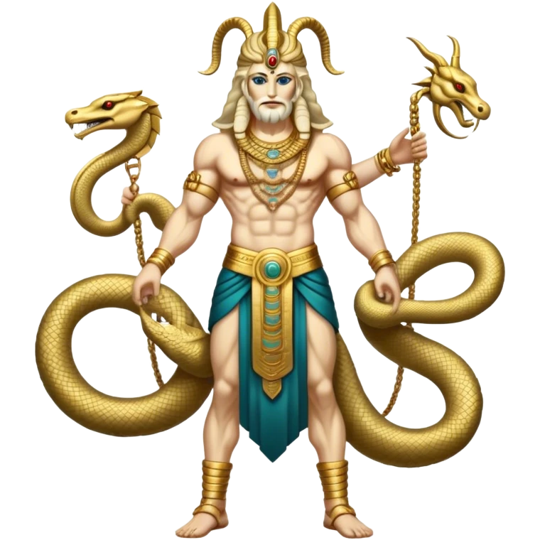fullbody annunaki with serpent head emoji
