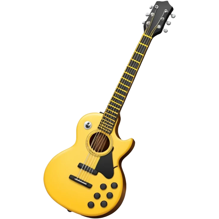 Bana elektronik gitar emojisi yap ama bir tane yüz emojisinin elinde olsun elektronik gitar siyah olsun  emoji