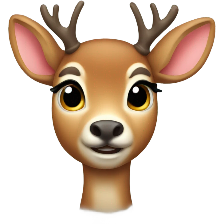 A deer blushing emoji