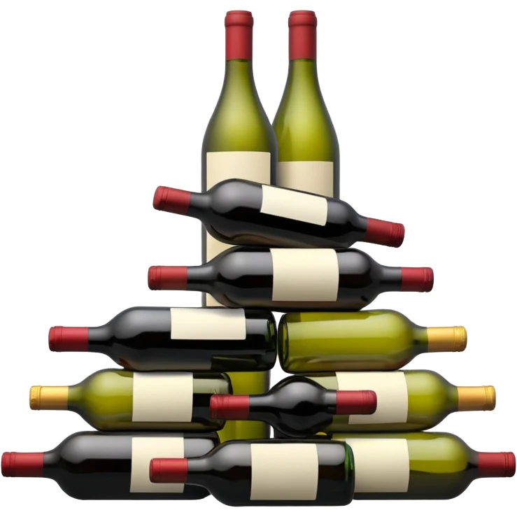 mountain of wine bottles emoji