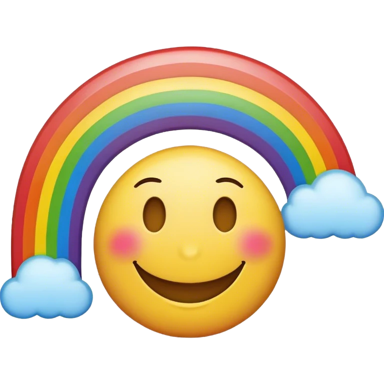 Smiley arc en ciel emoji