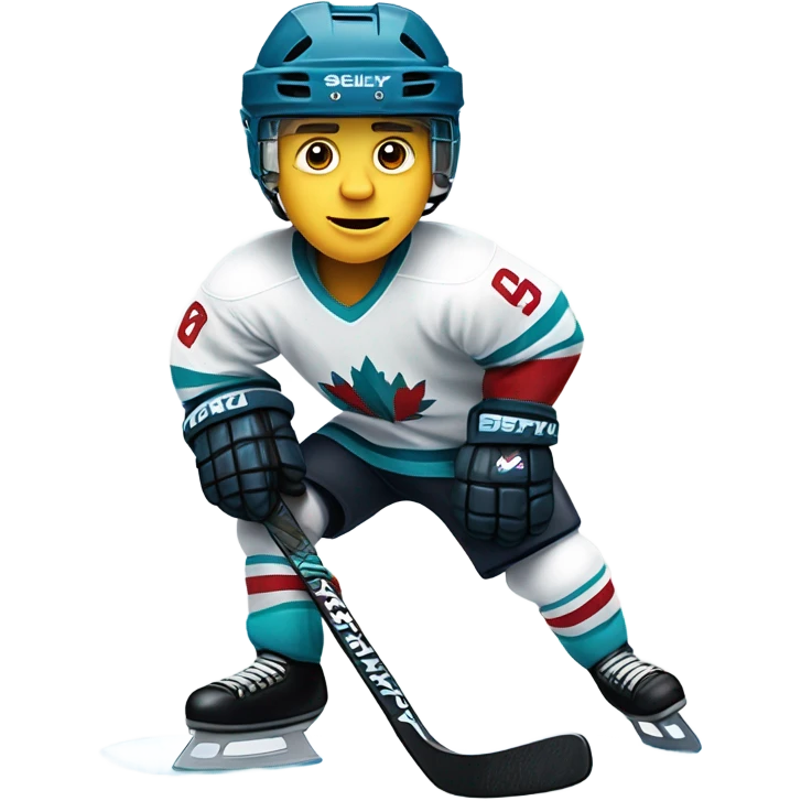Sully playing hockey emoji