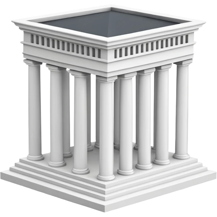 haz un emoji de un edificio griego en 3D emoji